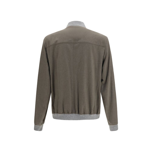 Brunello Cucinelli Bicolor Cashmere Bomber
