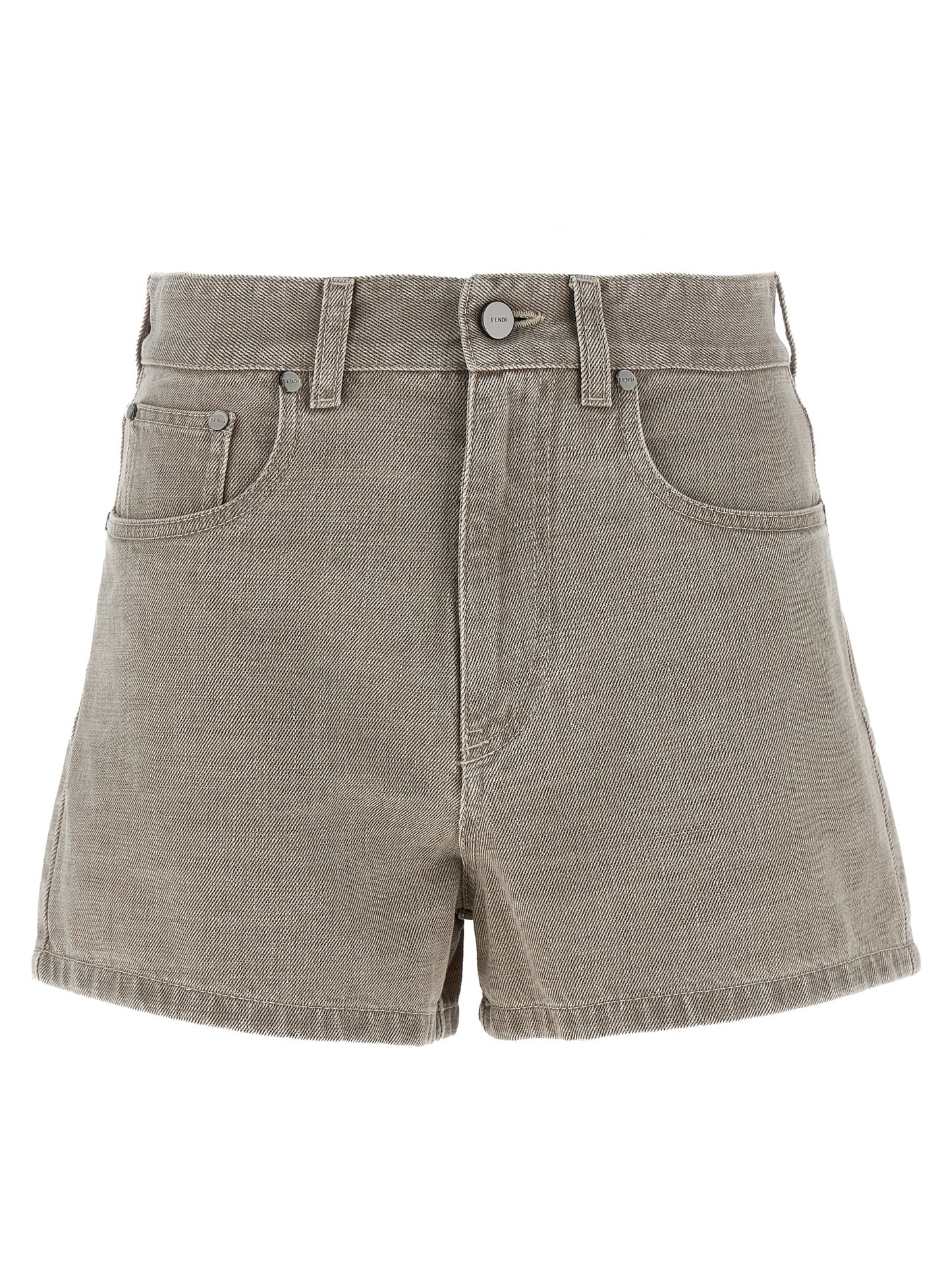 Fendi Beige Cotton Bermuda Shorts