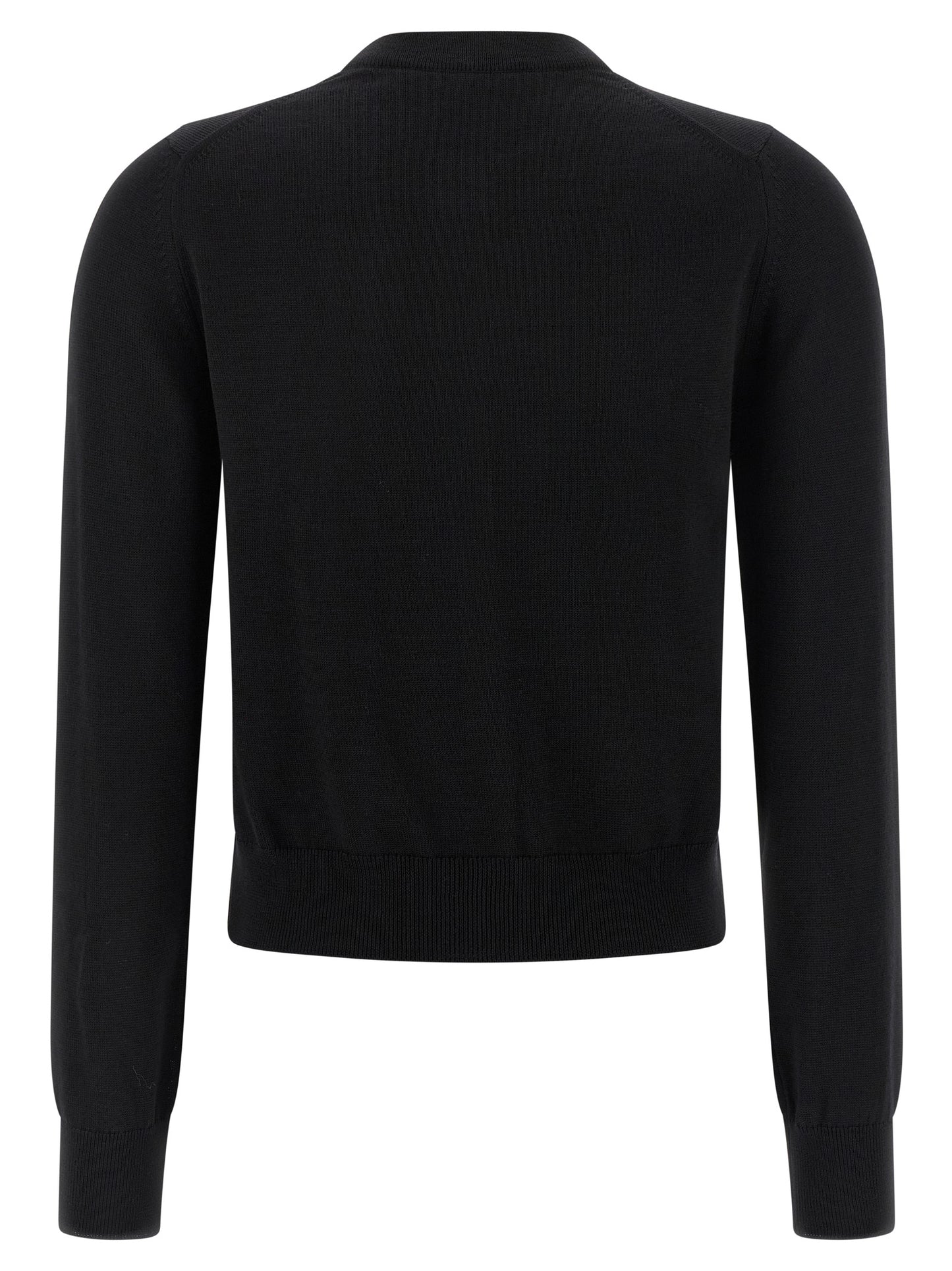 Maison Kitsuné Black Virgin Wool Cardigan