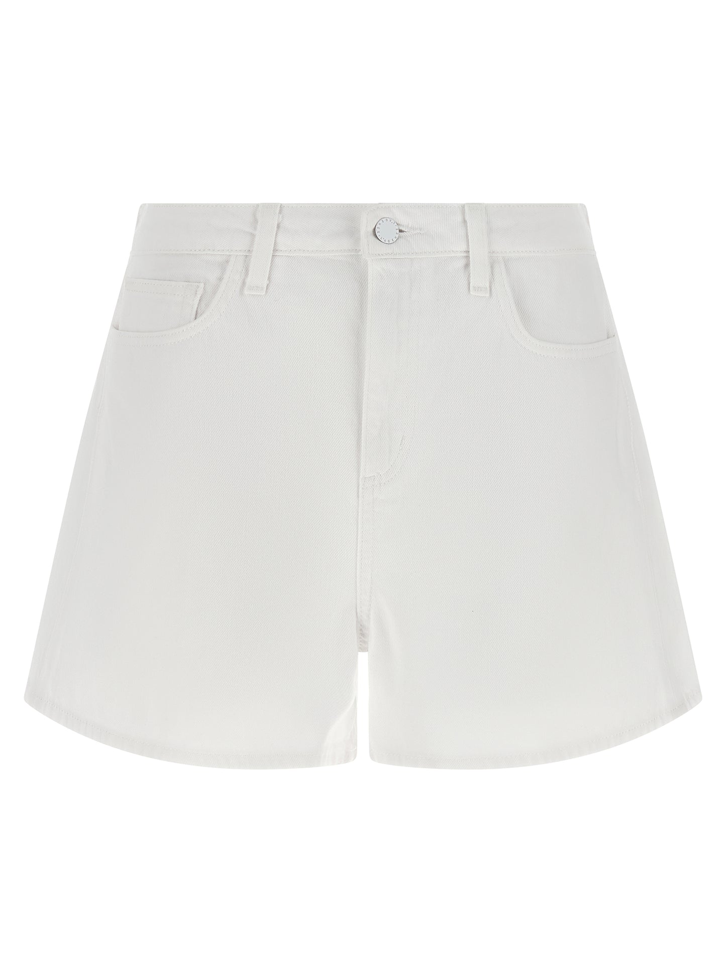 L'Agence White Cotton Bermuda Shorts
