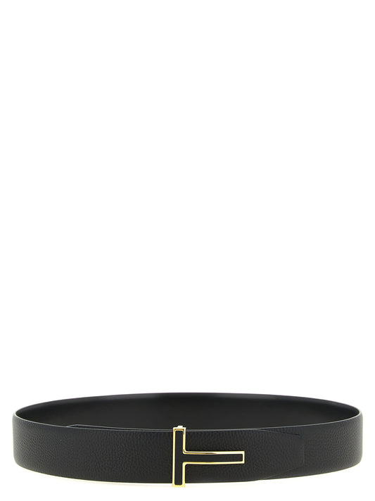 Tom Ford Black Calfskin Regular Belt