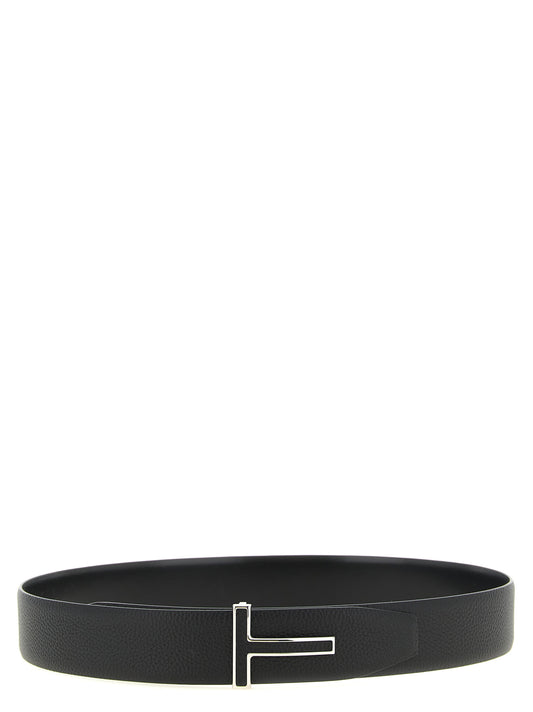 Tom Ford Black Calfskin Regular Belt