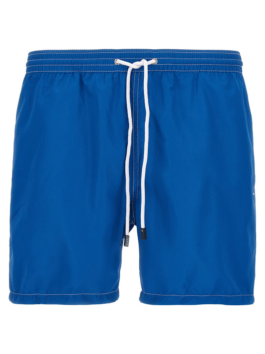 Barba Napoli Blue Polyester Swim Shorts