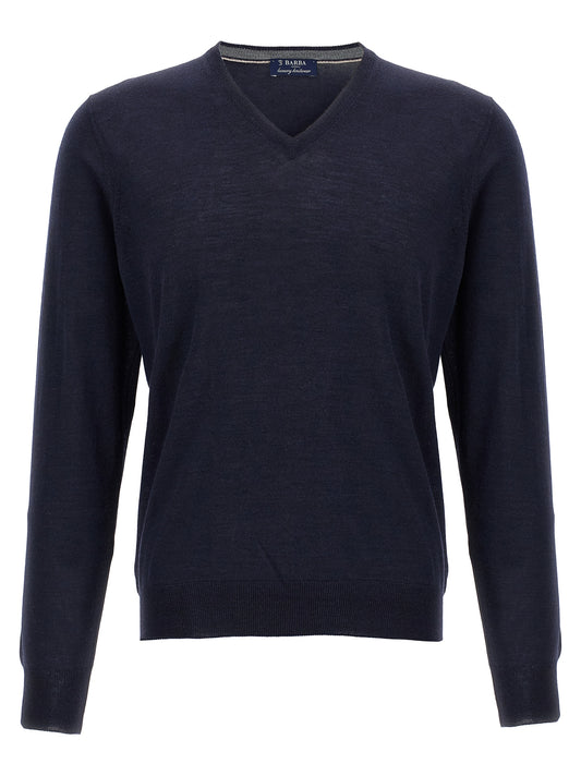 Barba Napoli Blue Wool Cardigan