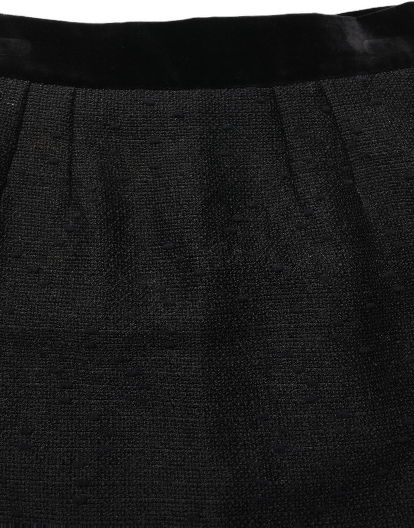 Dolce & Gabbana Black High Waist Pencil Cut Knee Length Skirt