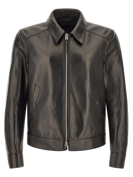 Tom Ford Black Lamb Leather Leather Jacket