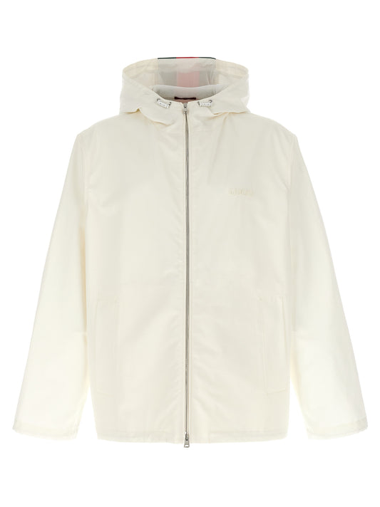 Gucci White Cotton Shell Jacket
