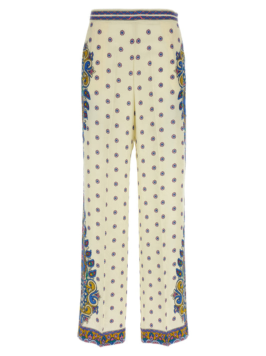 Etro White Viscose Casual Pants