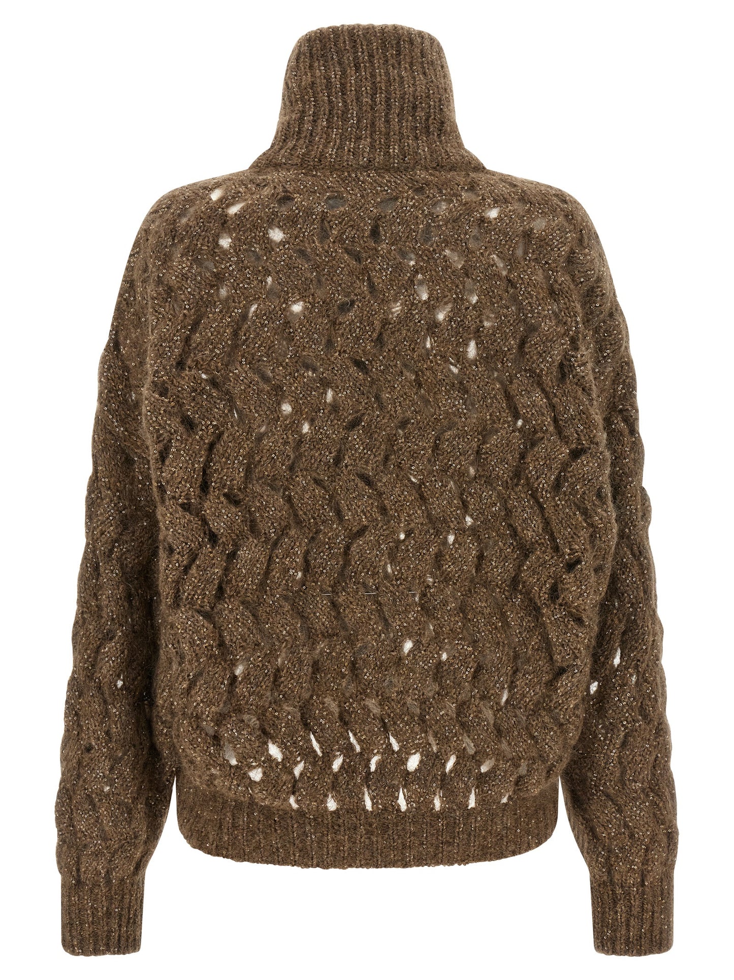 Brunello Cucinelli Brown Wool Cardigan