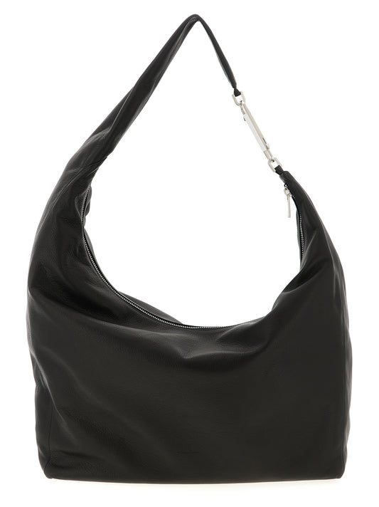 Rick Owens Black Calfskin Shoulder Bag