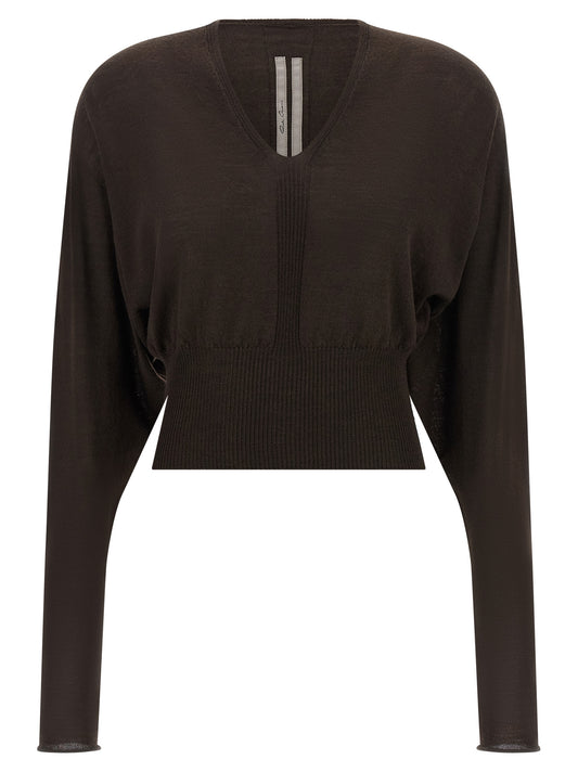 Rick Owens Brown Virgin Wool Shirt