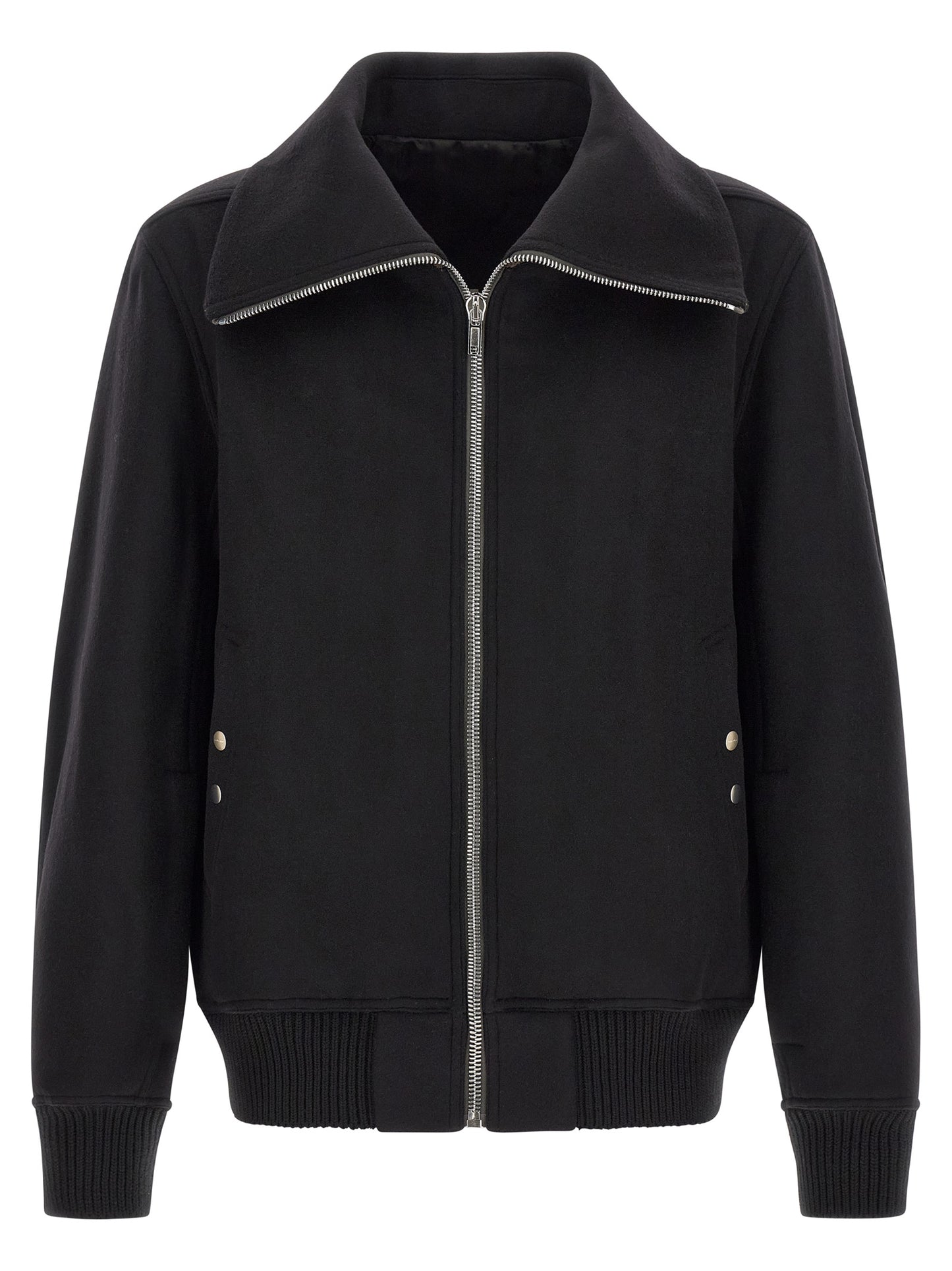 Rick Owens Black Virgin Wool Bomber