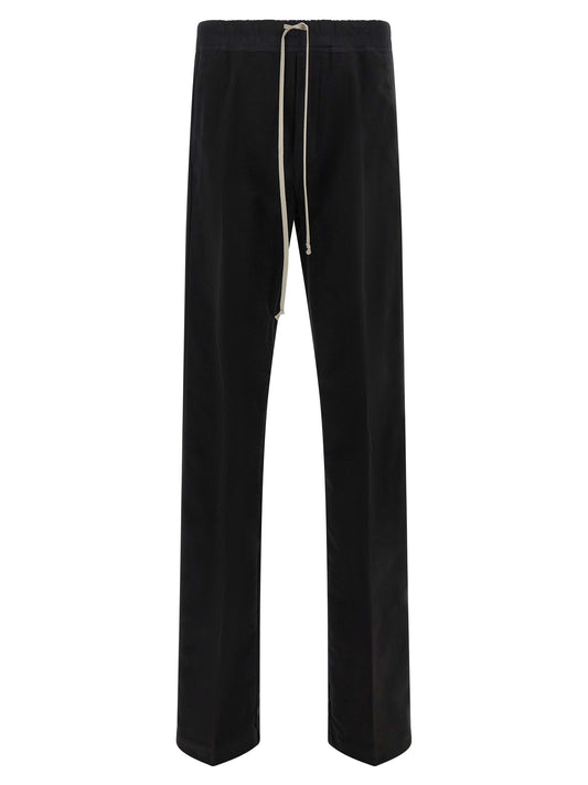 Rick Owens Black Cotton Casual Pants