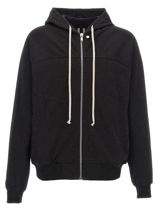 Rick Owens Black Cotton Hoodie