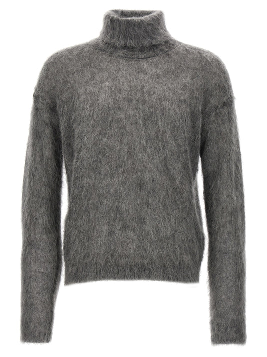 Saint Laurent Gray Wool Cardigan