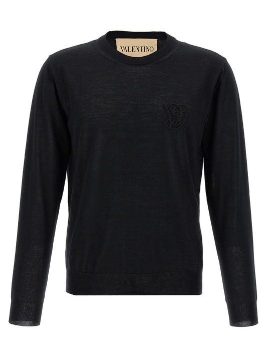 Valentino Garavani Black Virgin Wool Cardigan