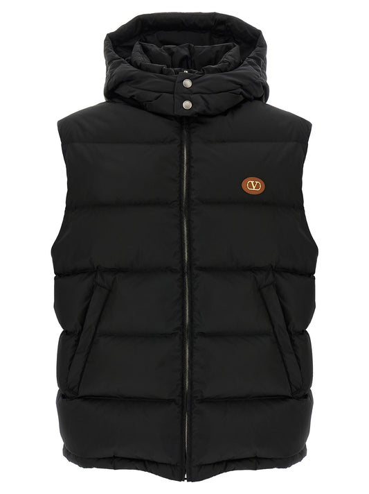 Valentino Garavani Black Polyamide Sleeveless Jacket