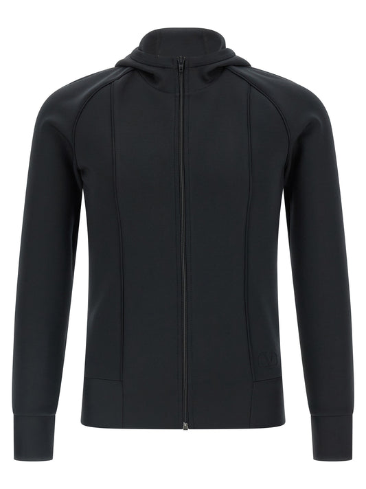 Valentino Garavani Black Polyester Sweatshirt
