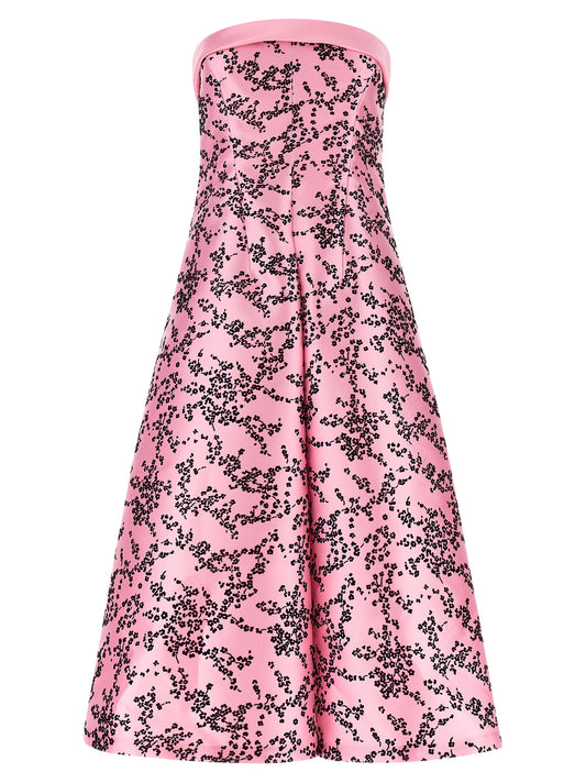 Alberta Ferretti Multicolor Polyester Midi Dress