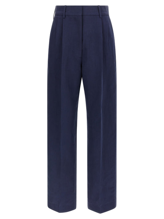 Blazé Milano Blue Linen Casual Pants