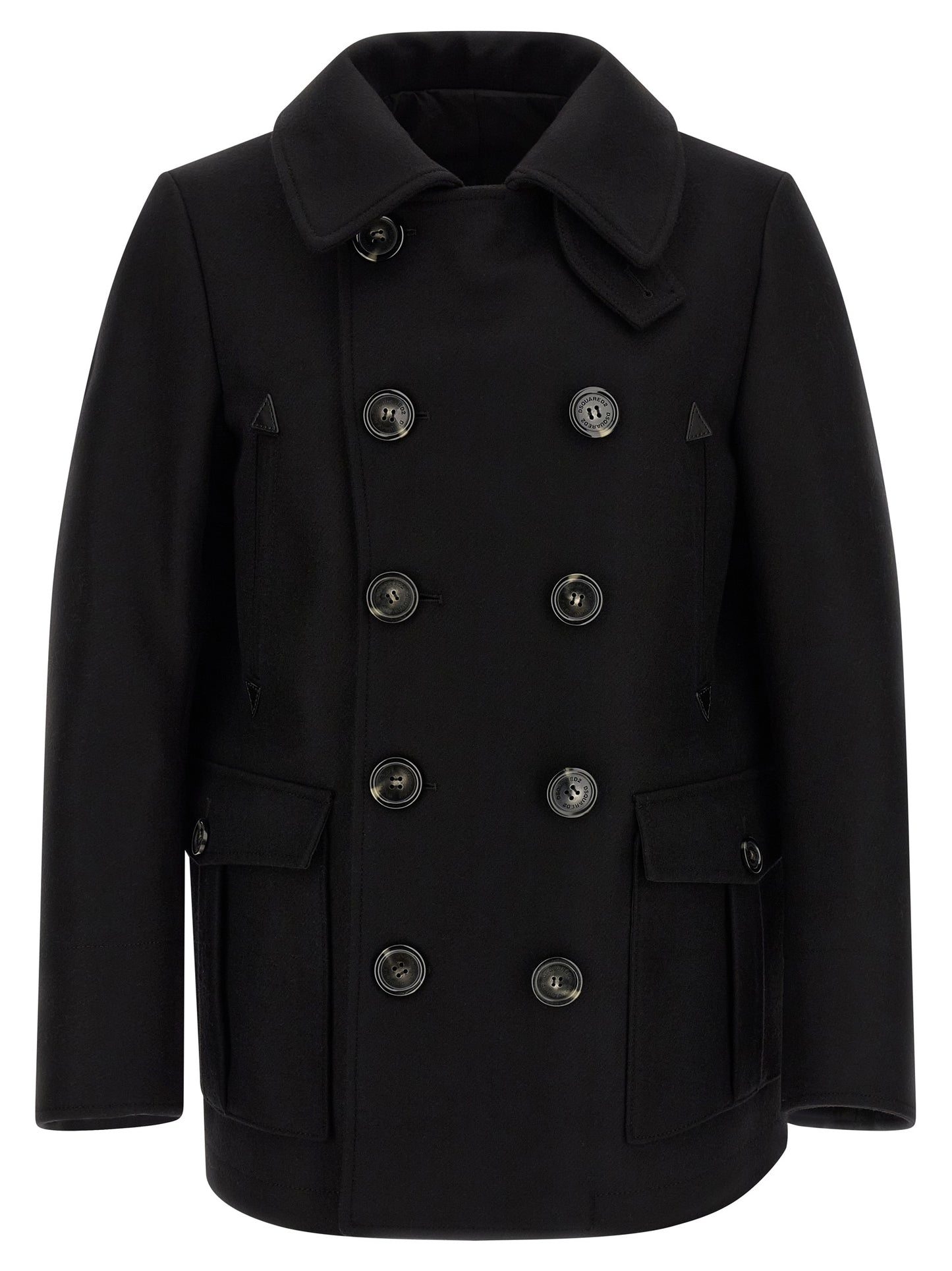 Dsquared² Black Wool Coat