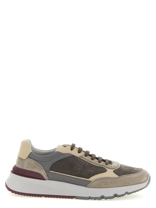 Brunello Cucinelli Multicolor Calfskin Athletic Sneakers