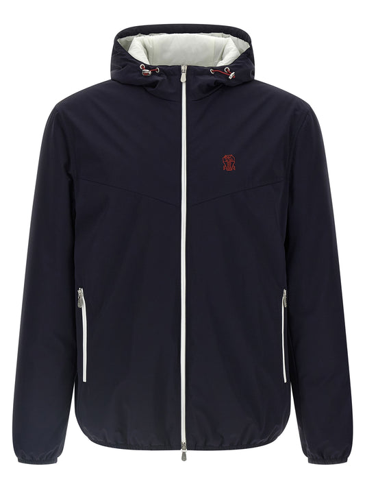 Brunello Cucinelli Blue Polyamide Shell Jacket