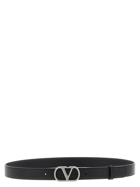Valentino Garavani Black Calfskin Regular Belt