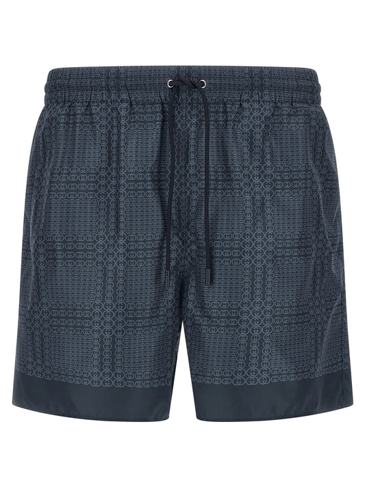 Gucci Blue Polyester Swim Shorts