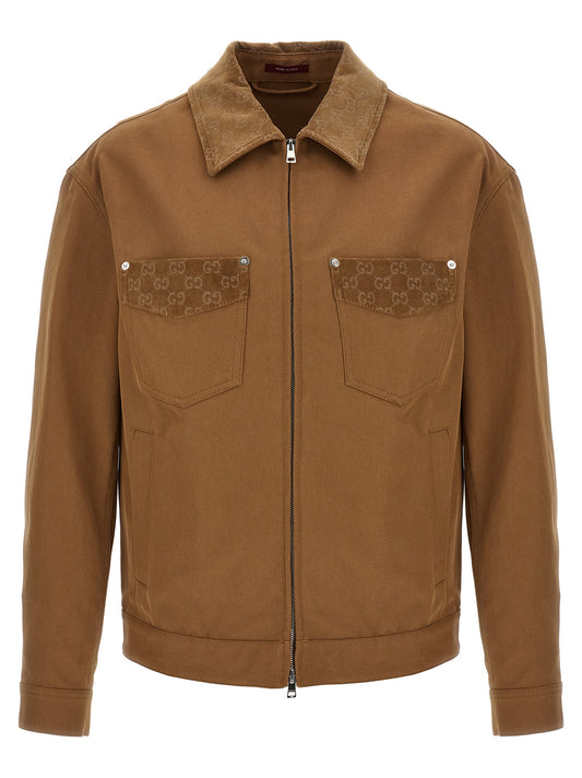 Gucci Brown Cotton Full-Length Jacket