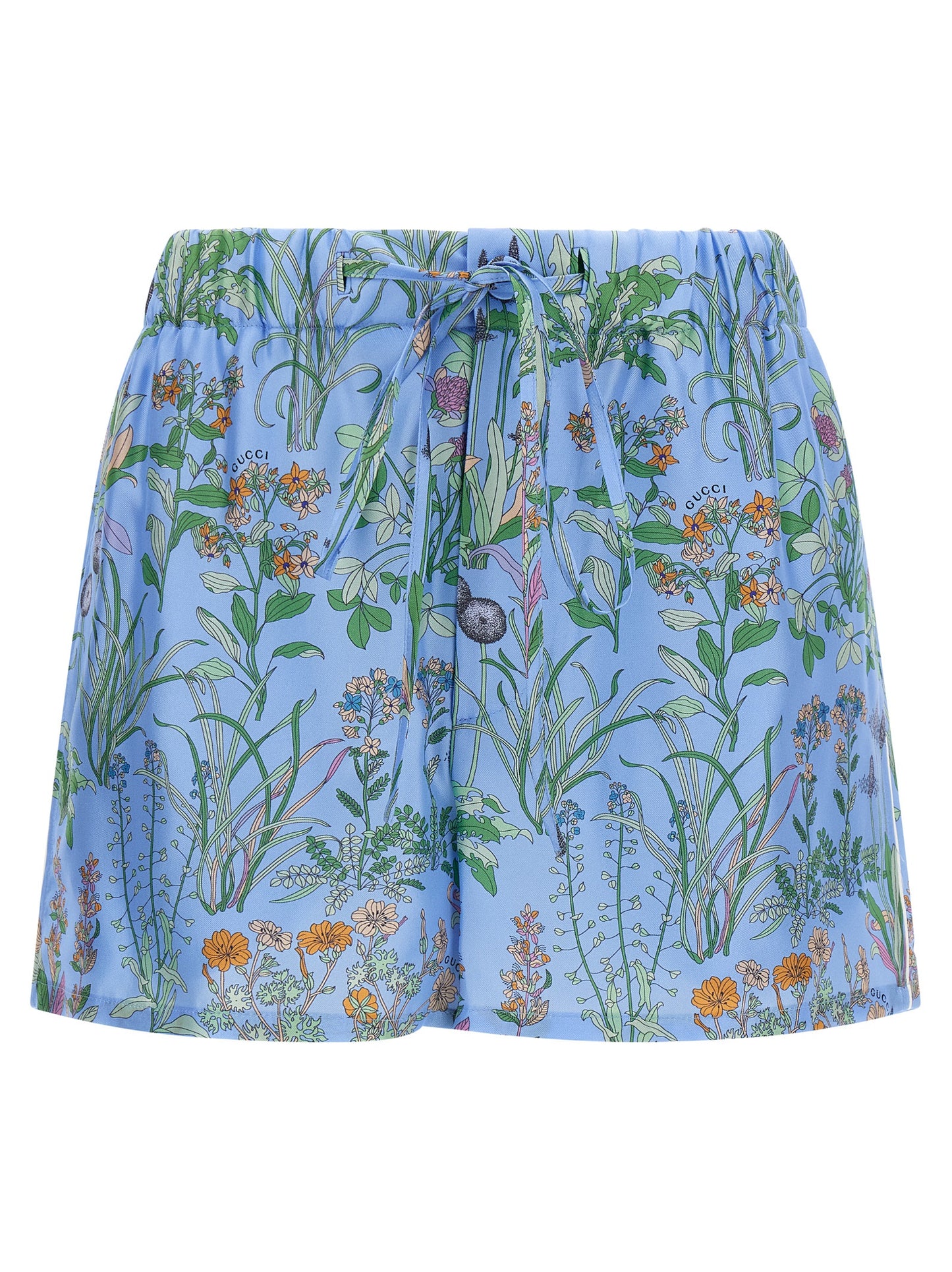 Gucci Blue Silk Bermuda Shorts