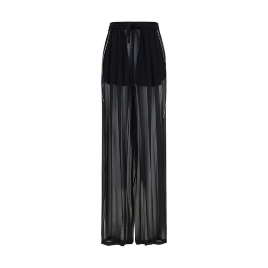 Dolce & Gabbana Black Silk Casual Pants