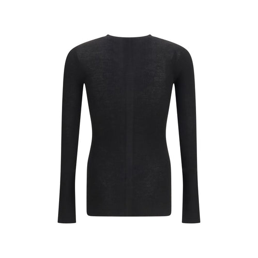 Rick Owens Black Wool Oves Aries Sweatshirt