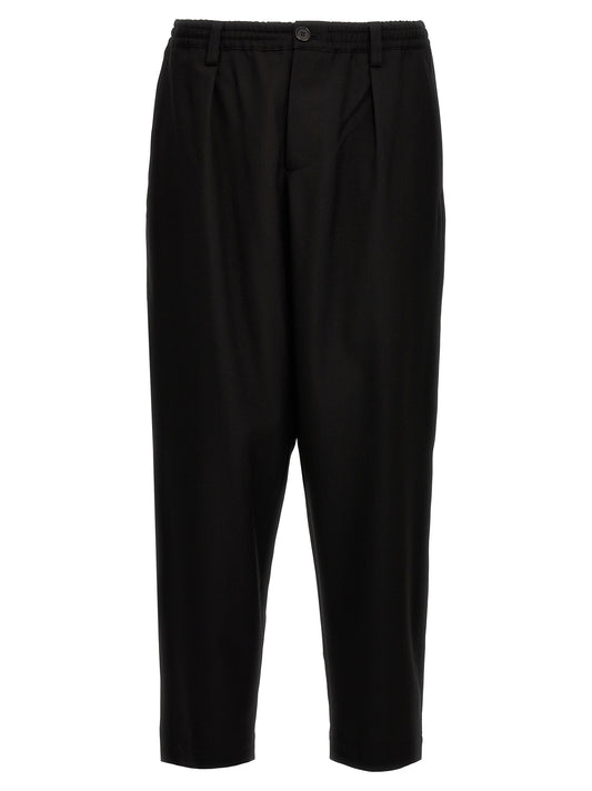 Marni Black Virgin Wool Cropped Pants