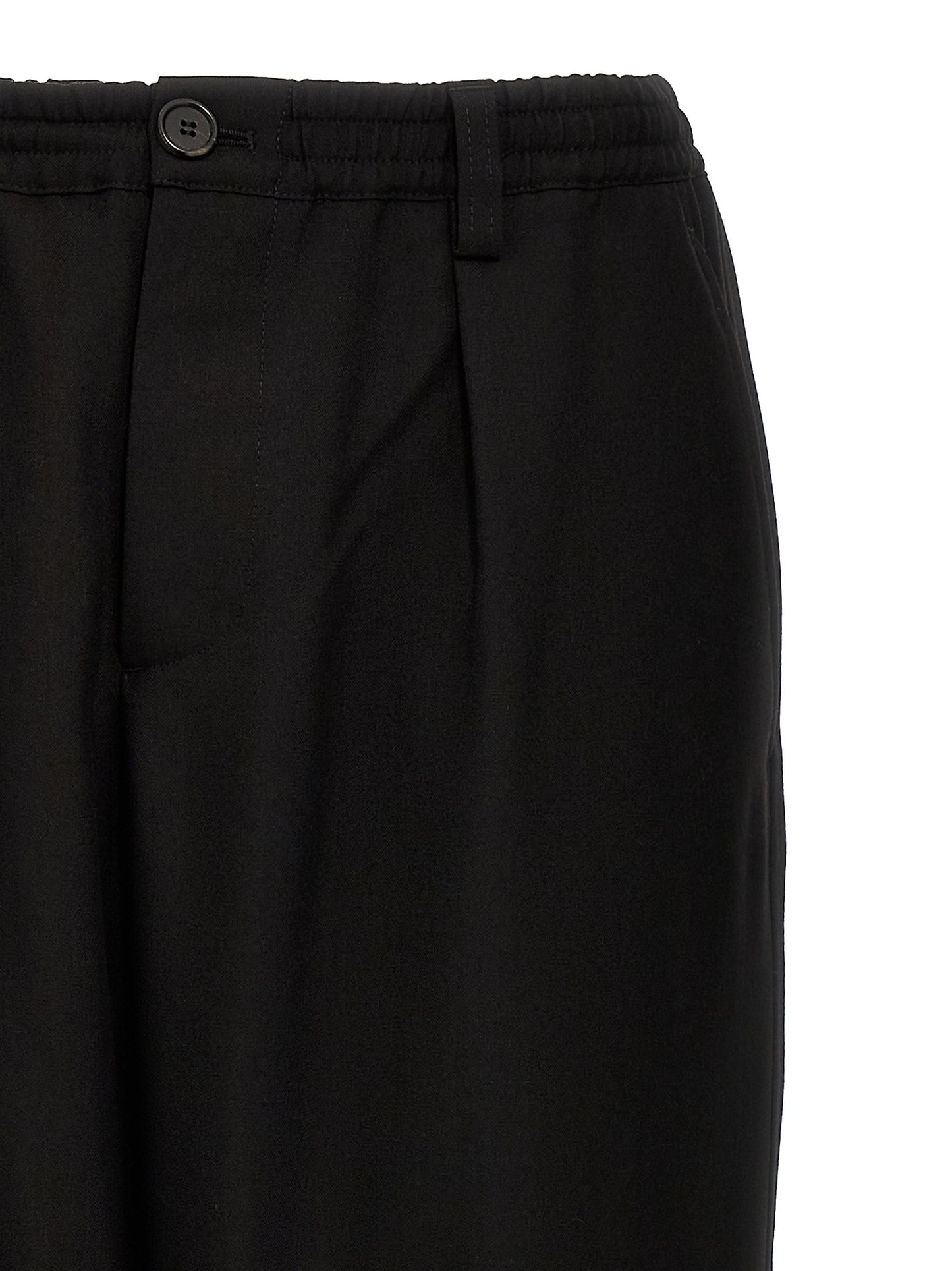 Marni Black Virgin Wool Cropped Pants