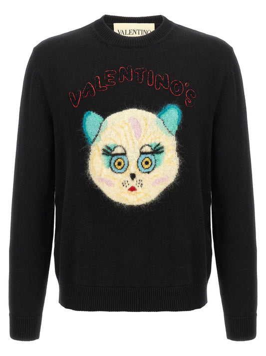 Valentino Garavani Black Cotton Cardigan