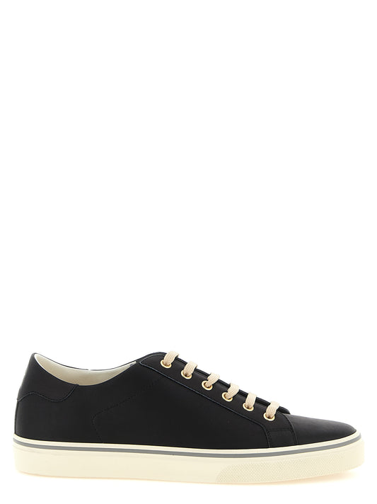 Brunello Cucinelli Black Calfskin Low Top Sneakers