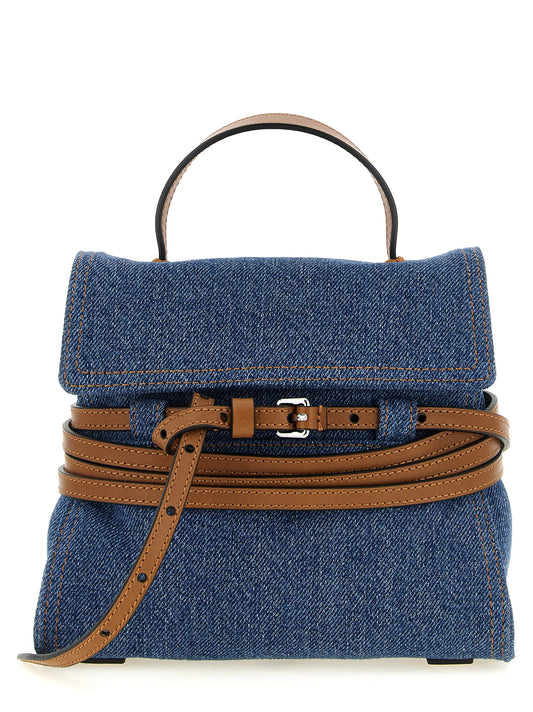 Moschino Blue Cotton Handbag