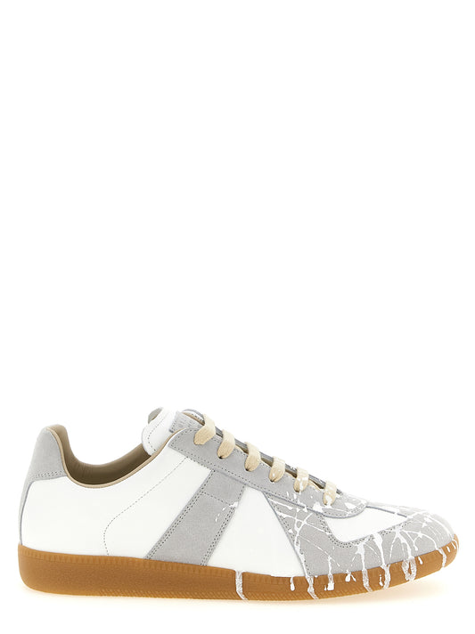 Maison Margiela Gray Calfskin Low Top Sneakers