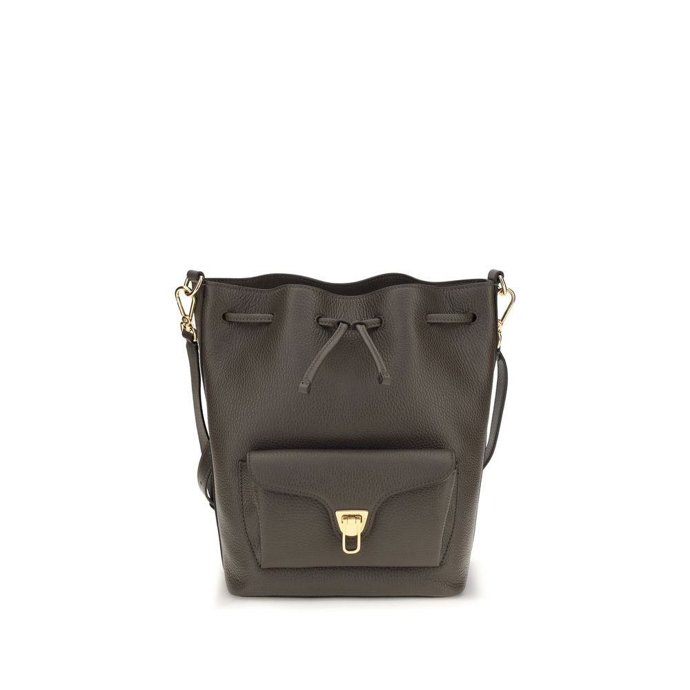 Coccinelle Brown Calf Leather Bos Taurus Shoulder Bag