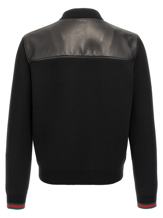Gucci Black Lamb Leather Leather Jacket