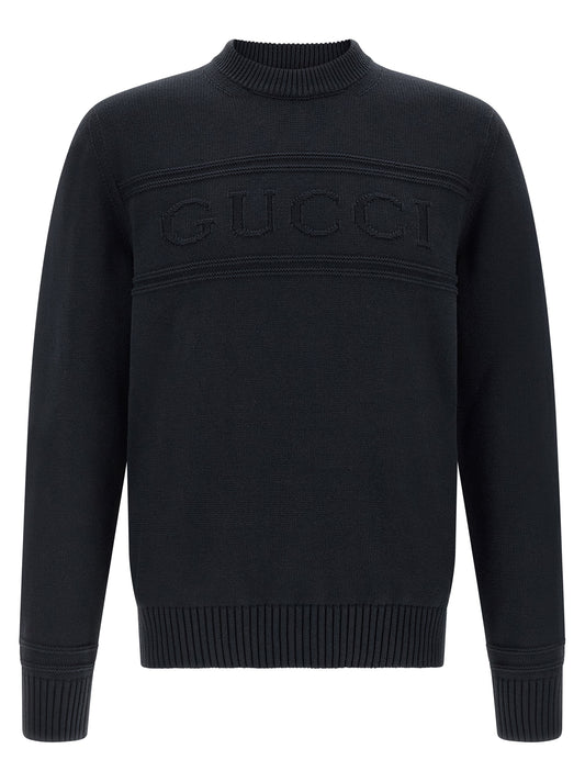 Gucci Blue Cotton Cardigan