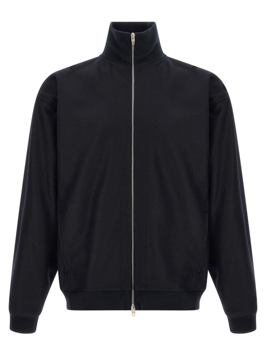 Jil Sander Blue Wool Full-Length Jacket