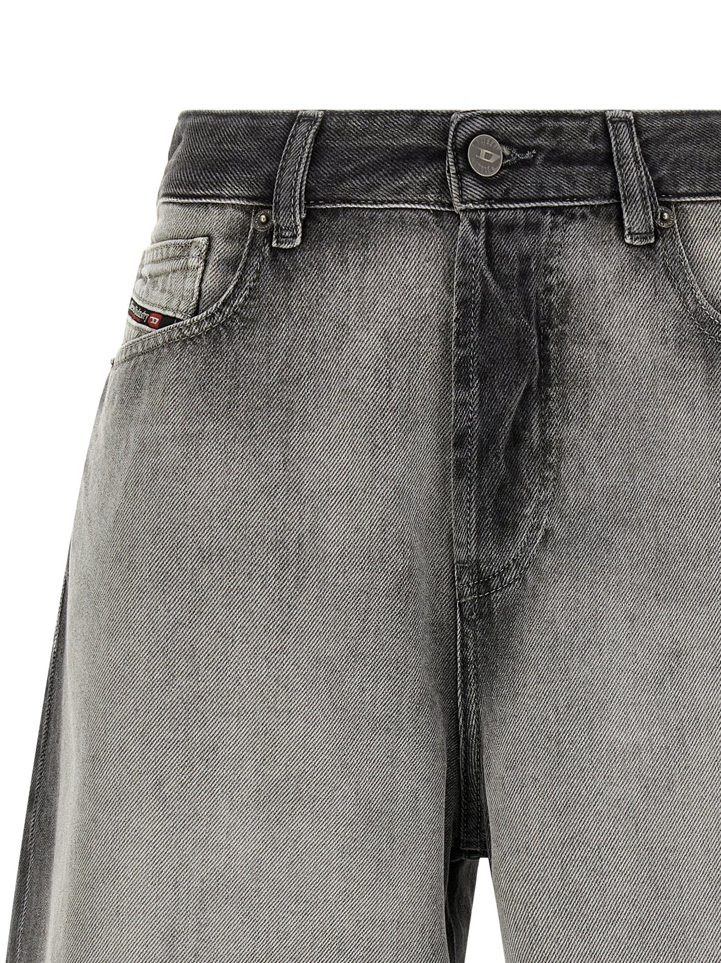 Diesel Gray Cotton Bermuda Shorts