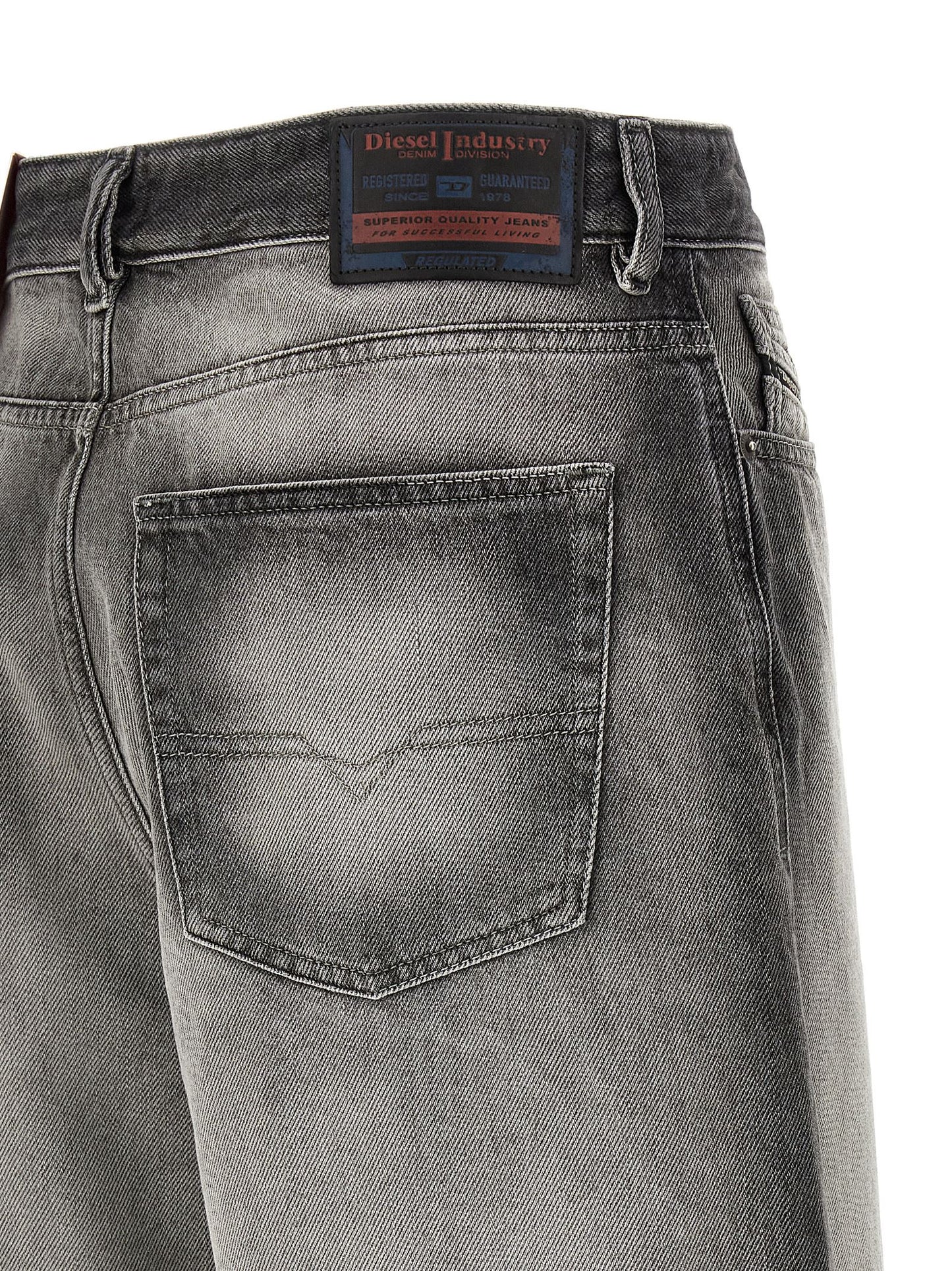 Diesel Gray Cotton Bermuda Shorts