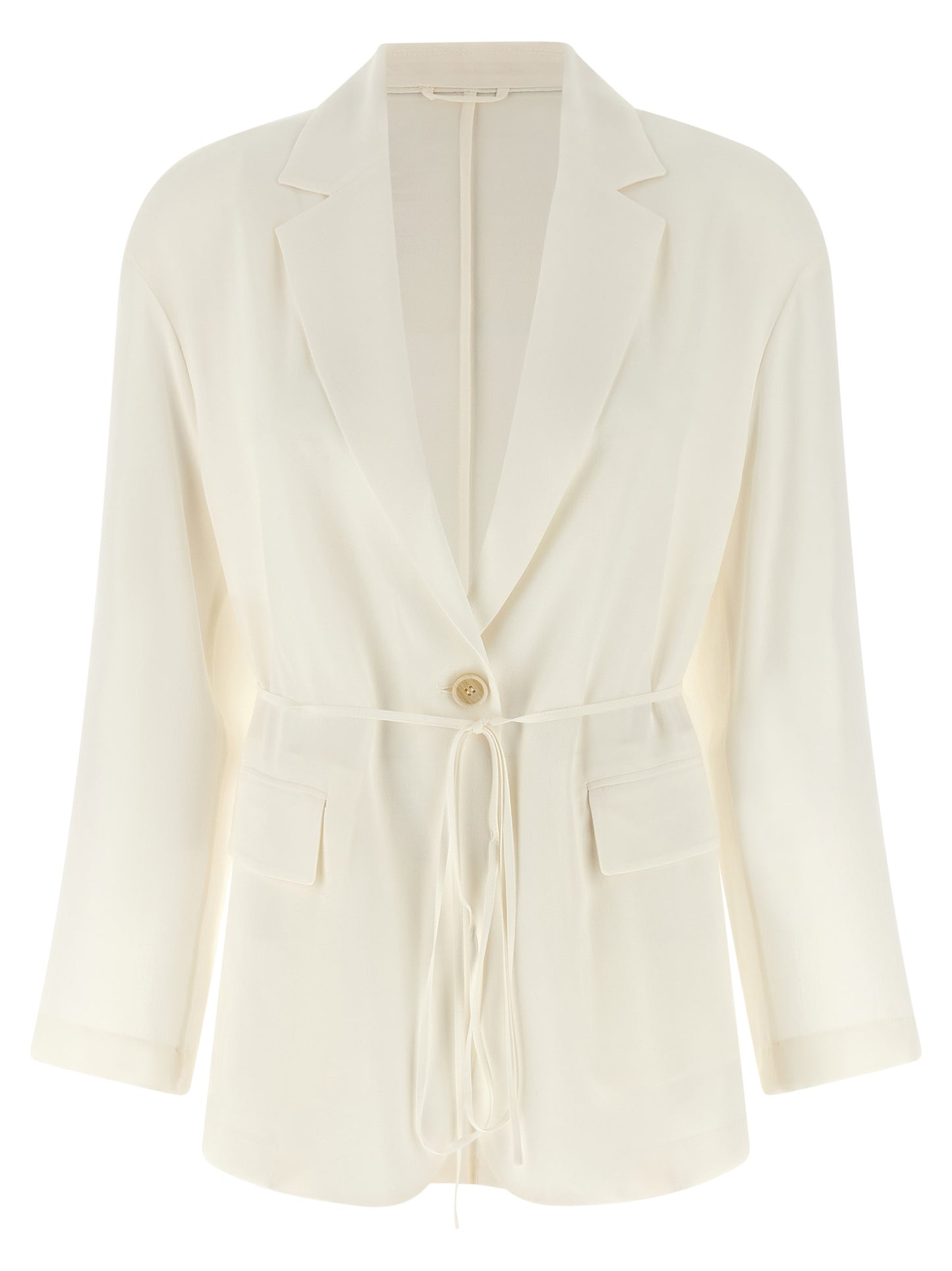 Brunello Cucinelli Beige Silk Blazer