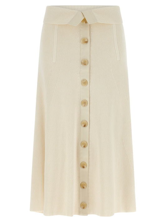 Zimmermann Beige Viscose Midi Skirt