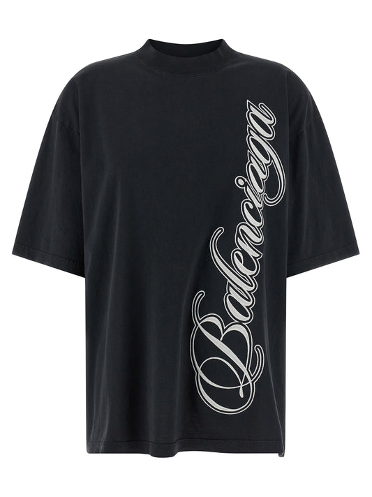 Balenciaga Black Cotton T-Shirt