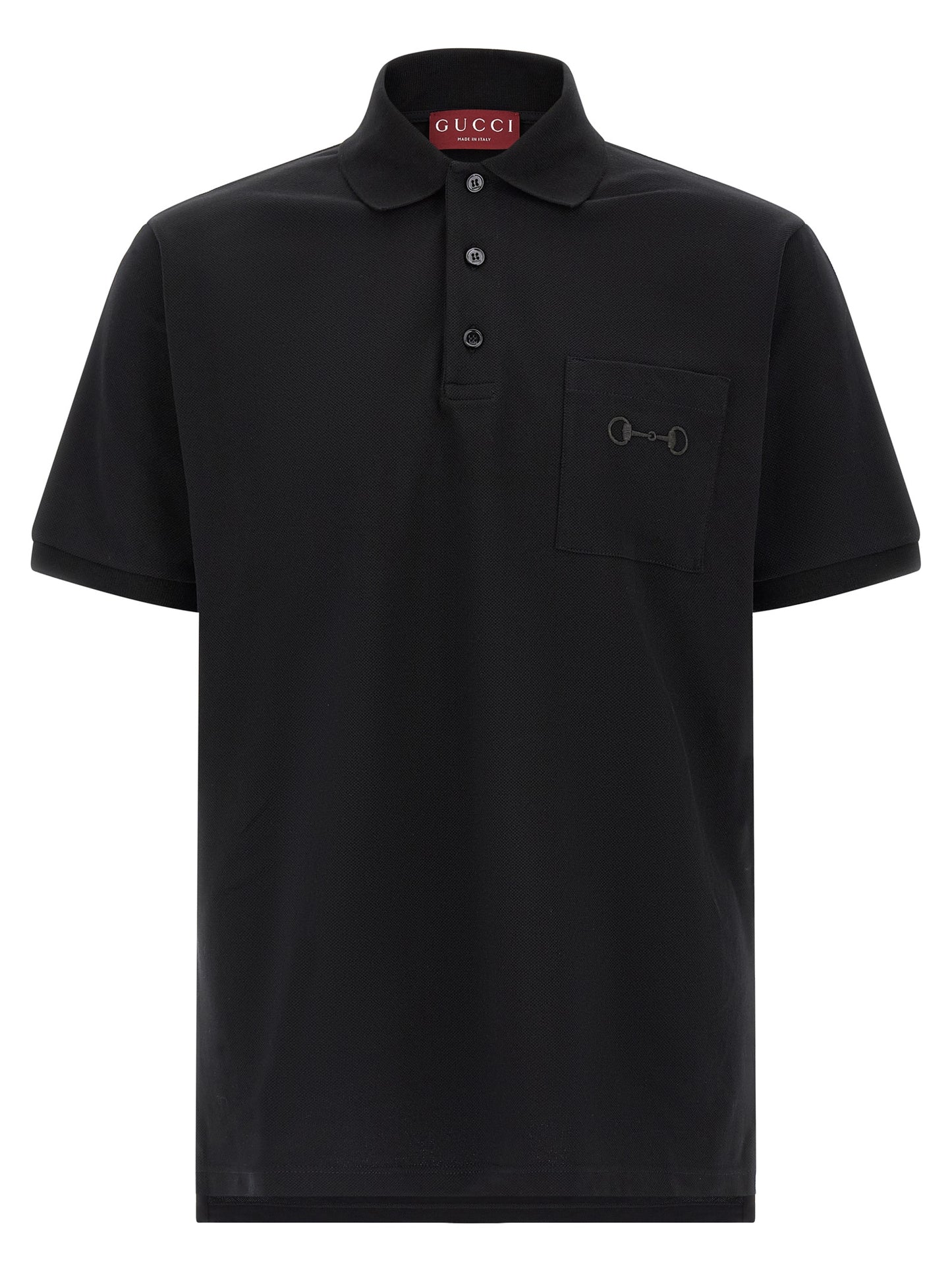 Gucci Black Cotton Polo Shirt
