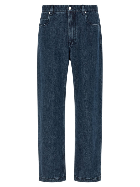 Fendi Blue Cotton Flared Jeans